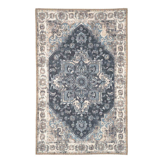 Fußmatte aus Chenille-Polyester blau, 50 × 80 cm | VIA X SELECTION