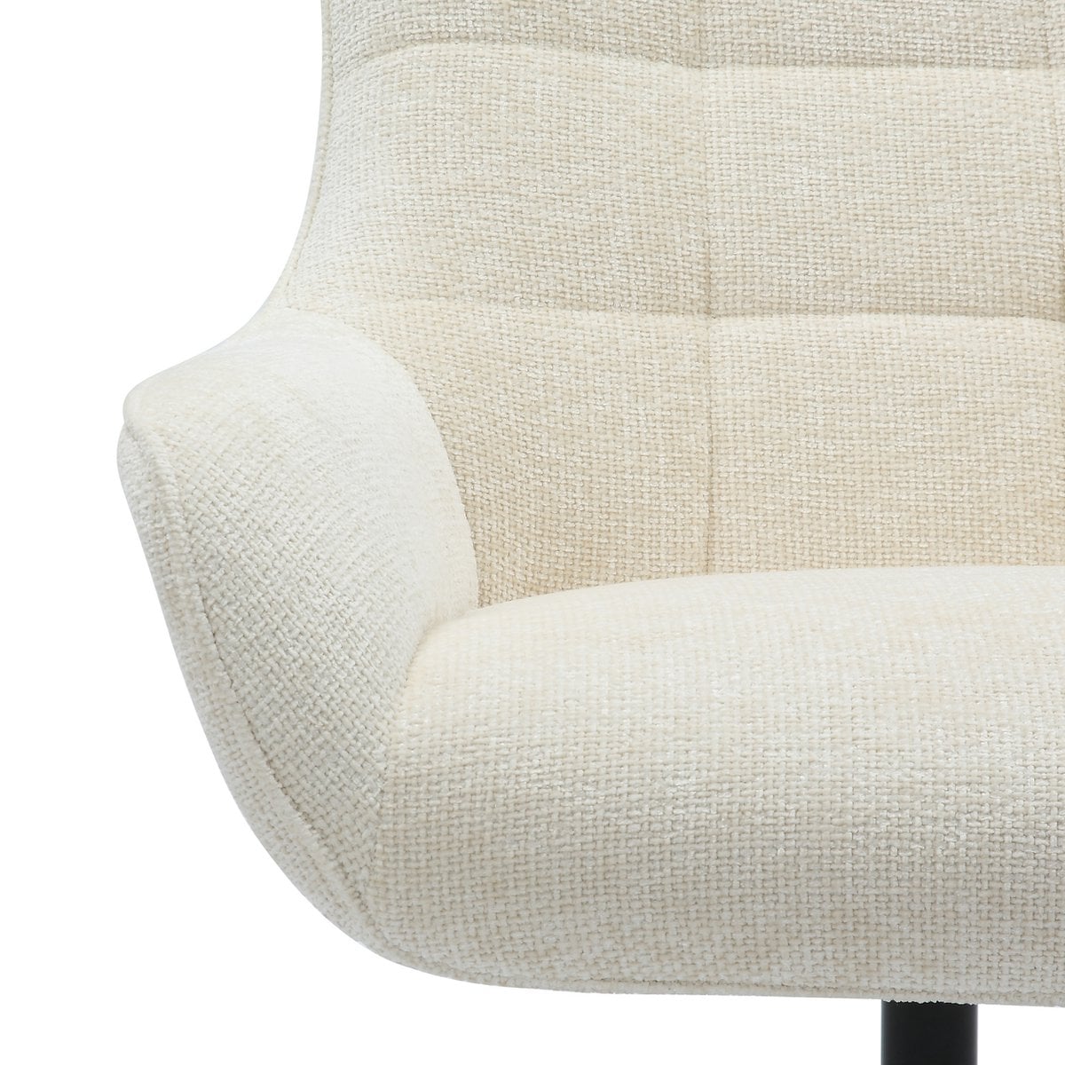 Drehsessel aus Chenille in Beige | VIA X SELECTION