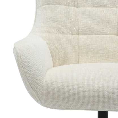 Drehsessel aus Chenille in Beige | VIA X SELECTION