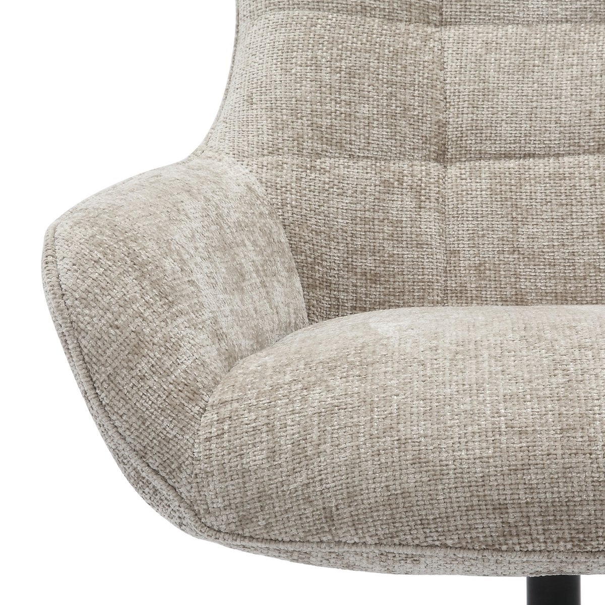 Drehsessel aus Chenille hellgrau | VIA X SELECTION
