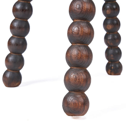 Hocker aus Mangoholz dunkelbraun mit skulpturaler Form | VIA X SELECTION