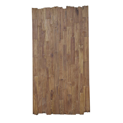 Esstisch recyceltes Teakholz Bruchkante braunes Metallgestell, 200 × 100 cm | VIA X SELECTION