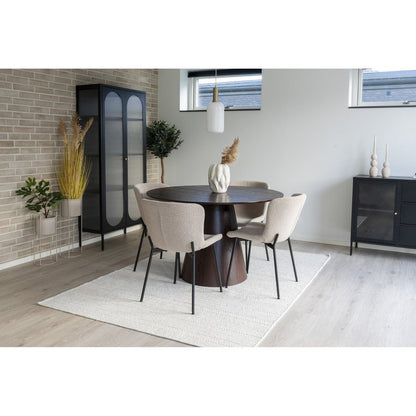 Esszimmerstuhl aus Bouclé beige im 2er-Set | VIA X SELECTION