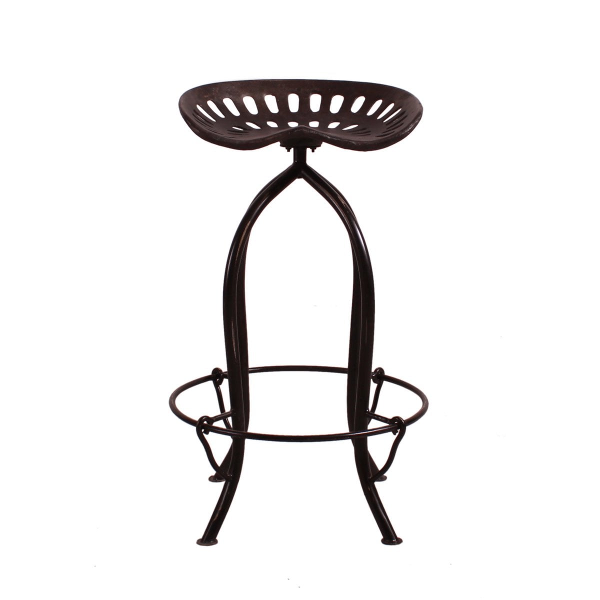 Barhocker aus Metall schwarz mit Traktorsitz | VIA X SELECTION