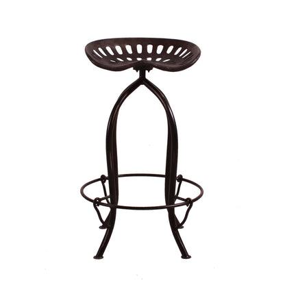 Barhocker aus Metall schwarz mit Traktorsitz | VIA X SELECTION
