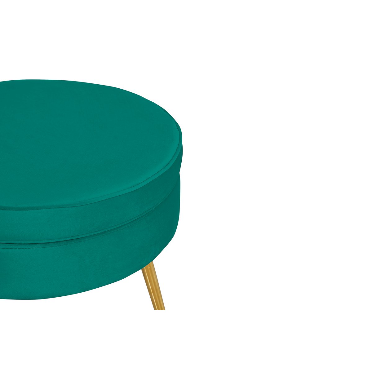 Runder Samt-Pouf Grün | VIA X SELECTION