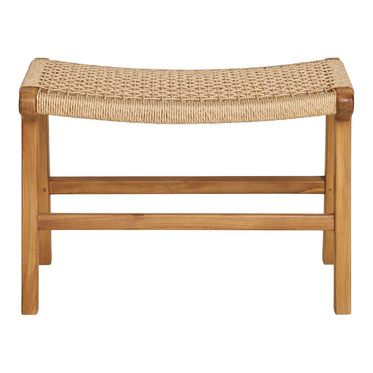 Fußhocker aus Teak und Polyrattan | VIA X SELECTION