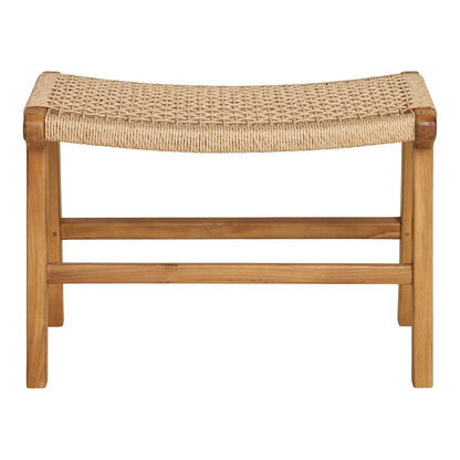 Fußhocker aus Teak und Polyrattan | VIA X SELECTION