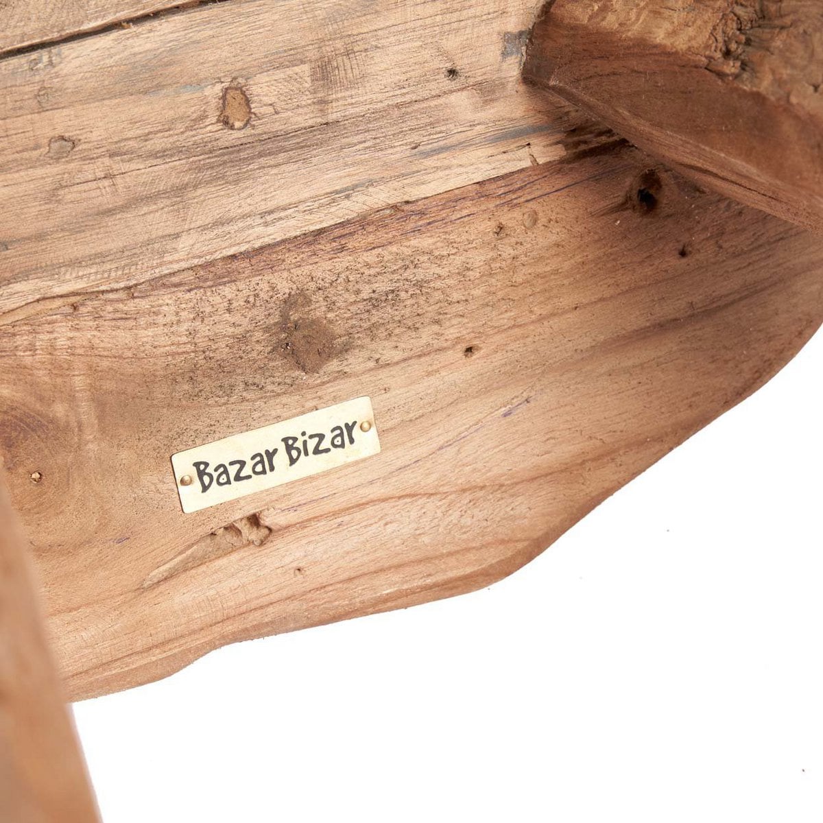 Rustikaler Beistelltisch aus Holz, 50 × 50 × 40 cm | VIA X SELECTION