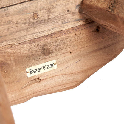 Rustikaler Beistelltisch aus Holz, 50 × 50 × 40 cm | VIA X SELECTION