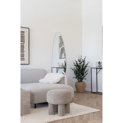 Kubischer Polsterpouf in Grau | VIA X SELECTION