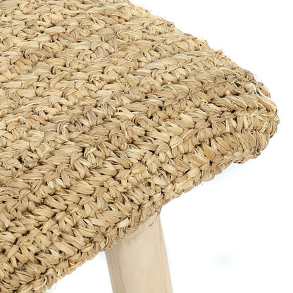 Sitzbank aus Raffia und Teakholz natur 60 cm | VIA X SELECTION