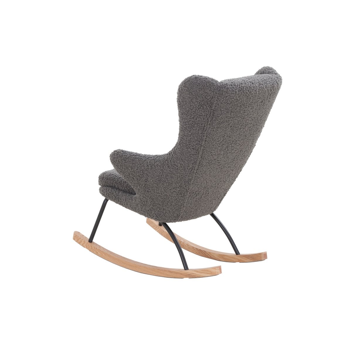 Schaukelstuhl in Teddyfell-Optik in Grau | VIA X SELECTION
