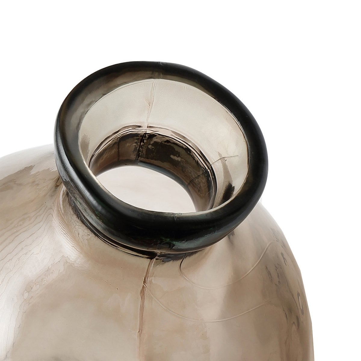 Hohe Vase aus beigefarbenem Glas | VIA X SELECTION