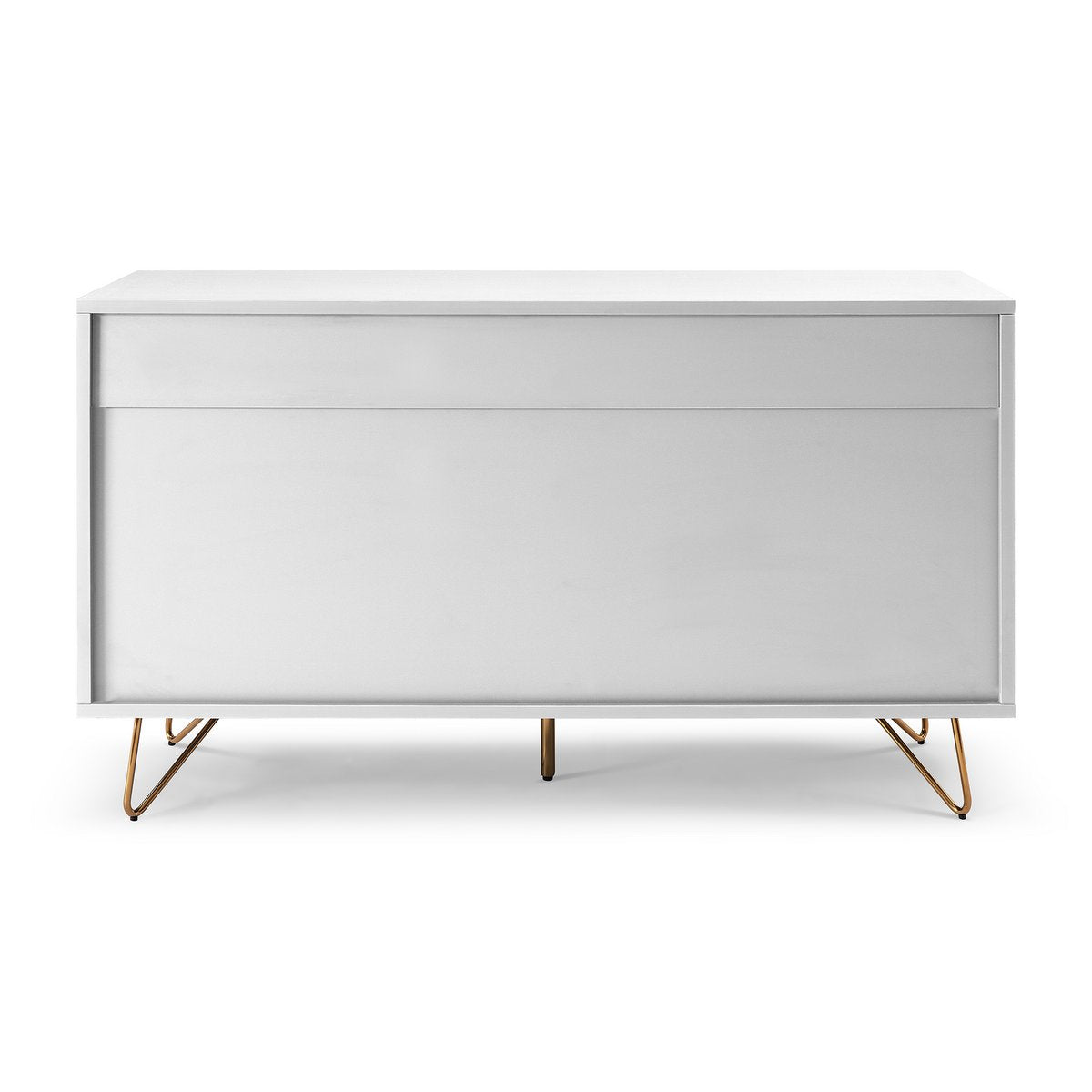 Kommode weiß mit 6 Schubladen, 40 × 120 × 70 cm | VIA X SELECTION
