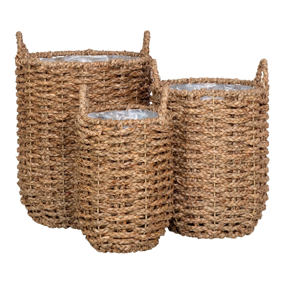 Pflanzkorb-Set aus Seegras, Natur, 3-teilig | VIA X SELECTION