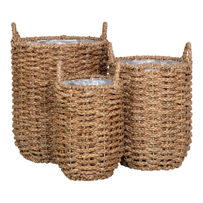 Pflanzkorb-Set aus Seegras, Natur, 3-teilig | VIA X SELECTION