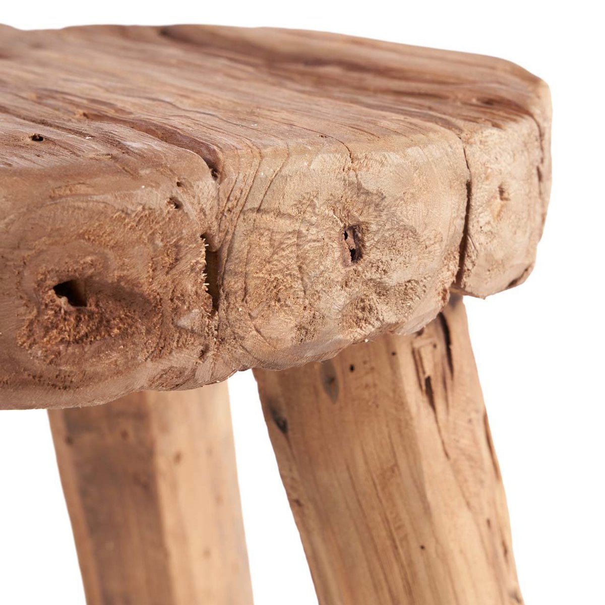 Rustikaler Beistelltisch aus Holz, 50 × 50 × 40 cm | VIA X SELECTION