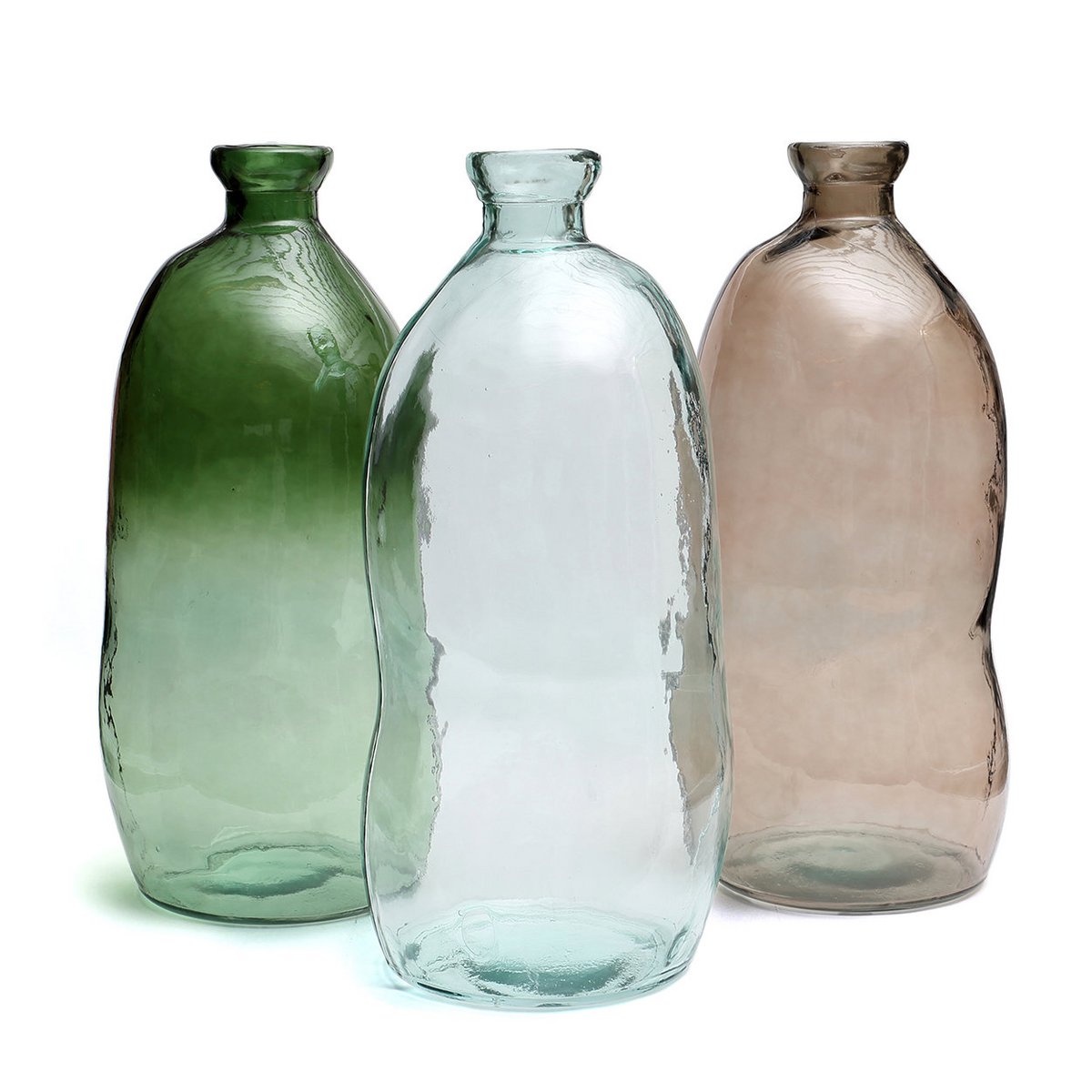 Hohe Vase aus beigefarbenem Glas | VIA X SELECTION