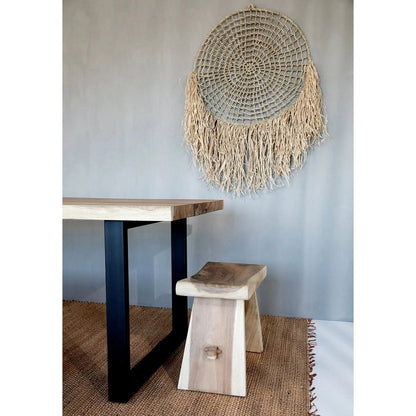 Teppich aus Baumwolle natur mit Fransen, 260 × 180 cm | VIA X SELECTION