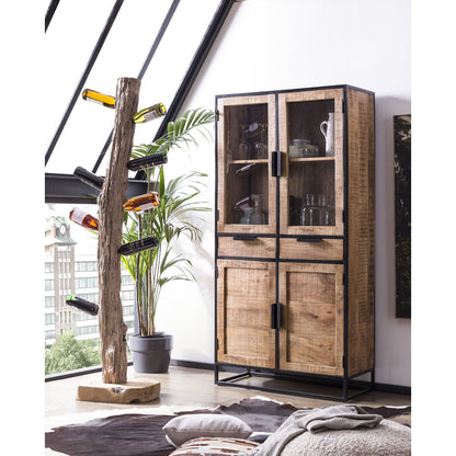 Weinregal aus recyceltem Teakholz für 13 Flaschen, 25 × 40 × 185 cm | VIA X SELECTION