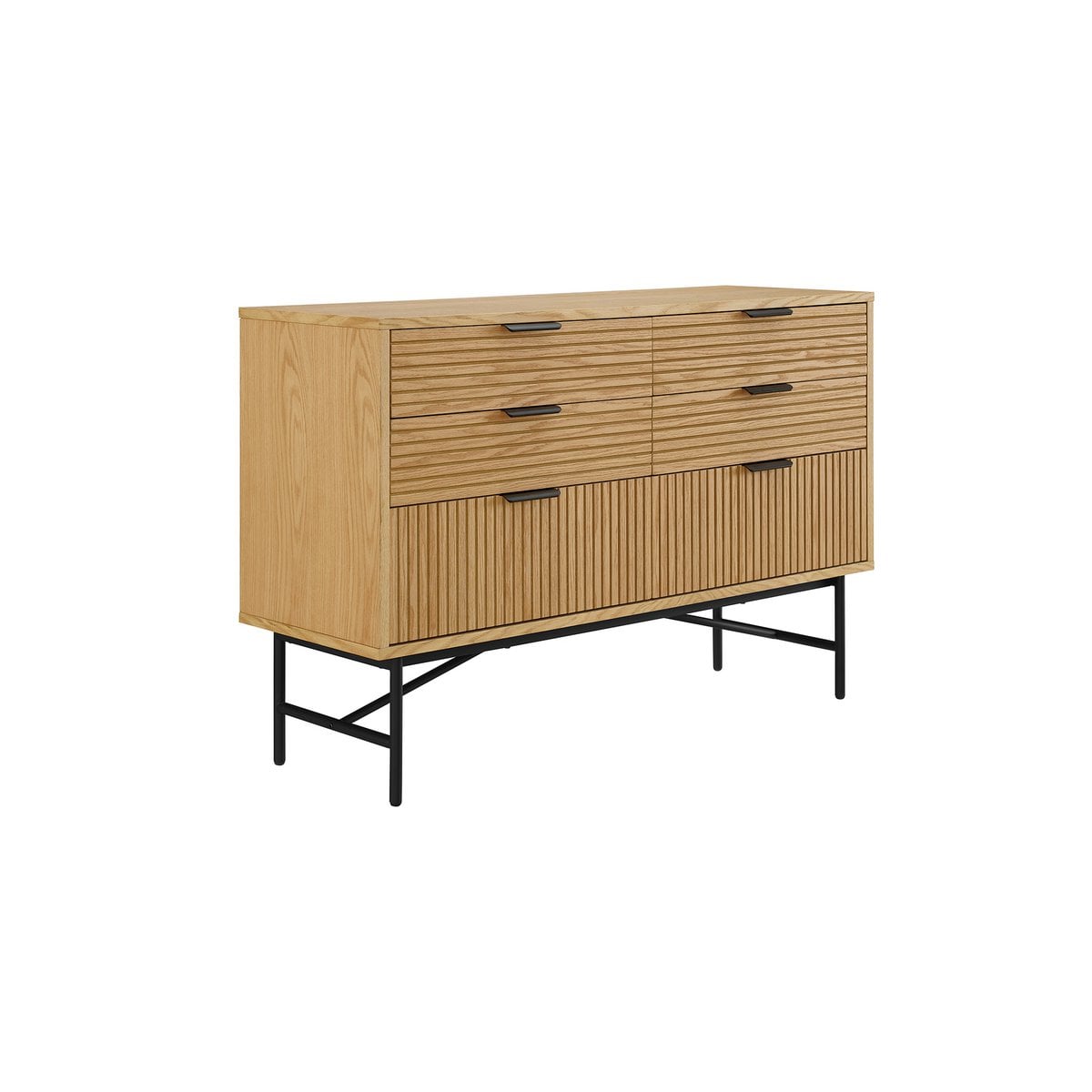Breite Kommode mit Eichenfront, 40 × 120 × 80 cm | VIA X SELECTION