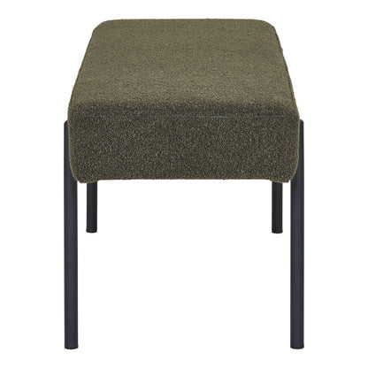 Sitzbank aus Stoff dunkelgrün 100 cm | VIA X SELECTION