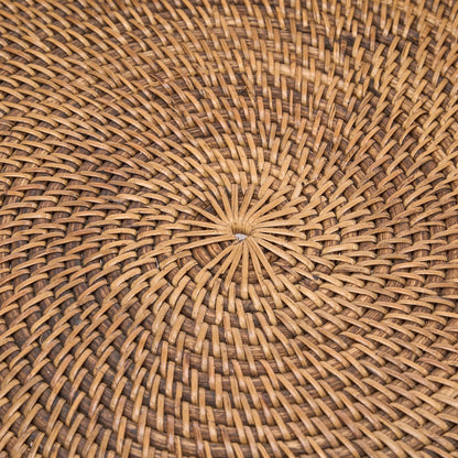 Rundes Rattan-Tablett in Naturbraun, Ø 50 cm | VIA X SELECTION