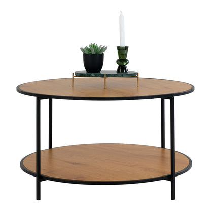 Runder Couchtisch aus Holzwerkstoff in Eichenoptik, Ø, 80 × 45 cm | VIA X SELECTION