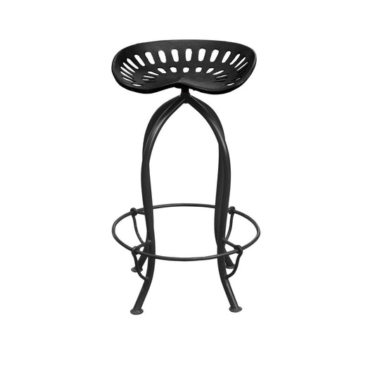 Barhocker aus Metall schwarz mit Traktorsitz | VIA X SELECTION