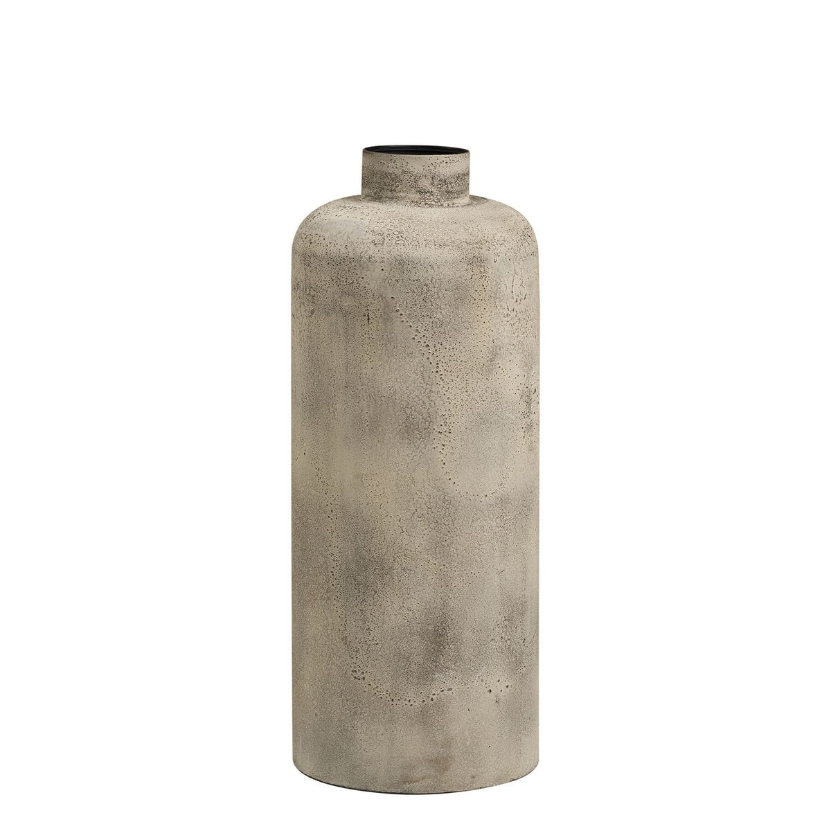 Hoher Blumentopf aus Metall, Antik-Beige, Ø 24 × 60,5 cm | VIA X SELECTION