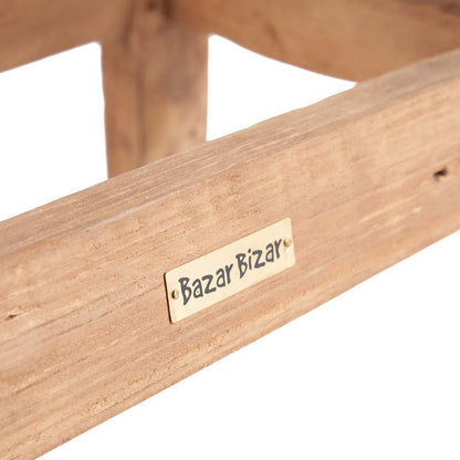 Hocker aus Holz natur mit schmaler Form | VIA X SELECTION