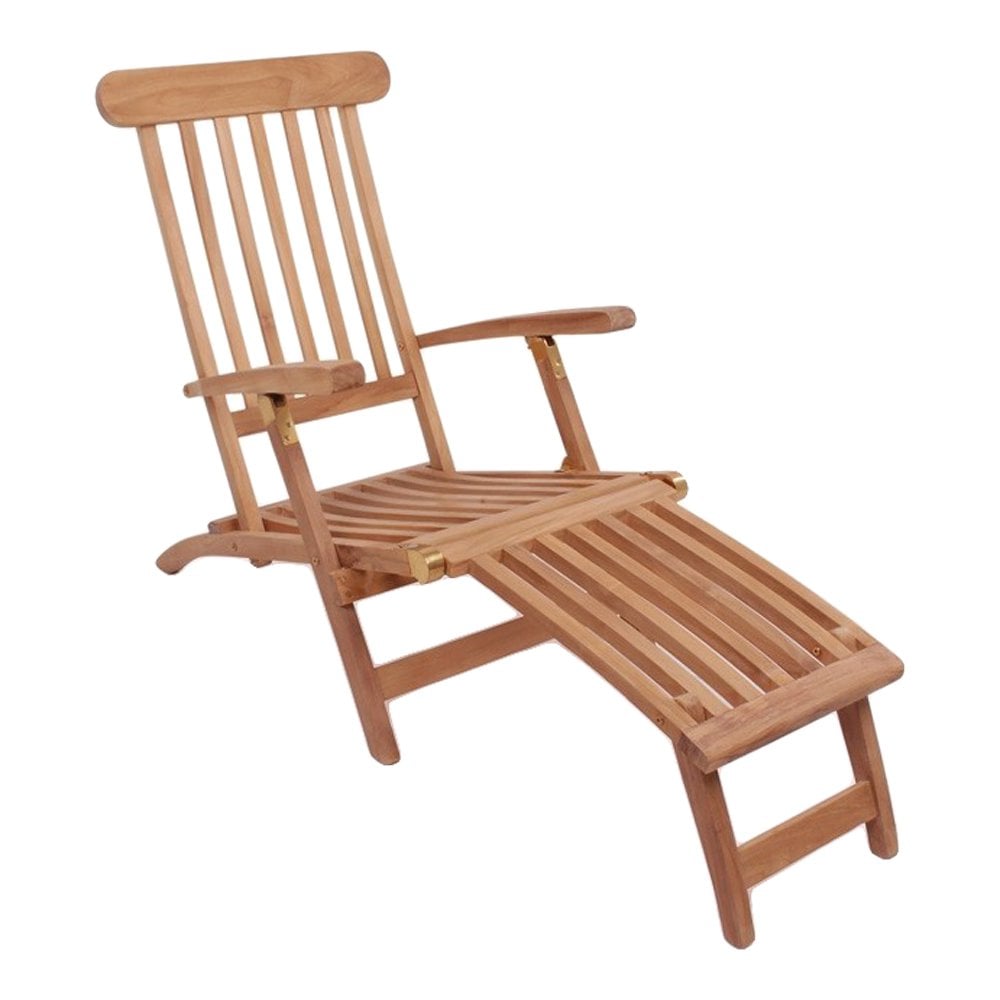 Outdoor-Liegestuhl aus Teakholz mit verstellbarer Rückenlehne | VIA X SELECTION