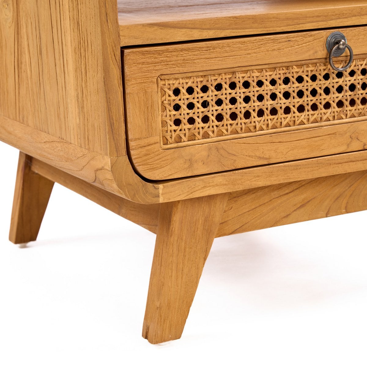 Runder Nachttisch aus Rattan, 50 × 50 × 55 cm | VIA X SELECTION