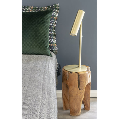 Hocker aus recyceltem Teakholz natur mit rustikaler Form | VIA X SELECTION