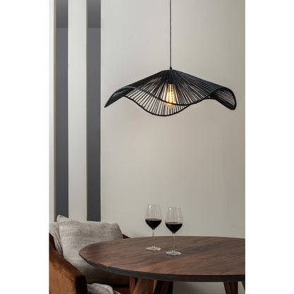 Leitmotiv Sombra Pendelleuchte aus Jute schwarz | VIA X SELECTION