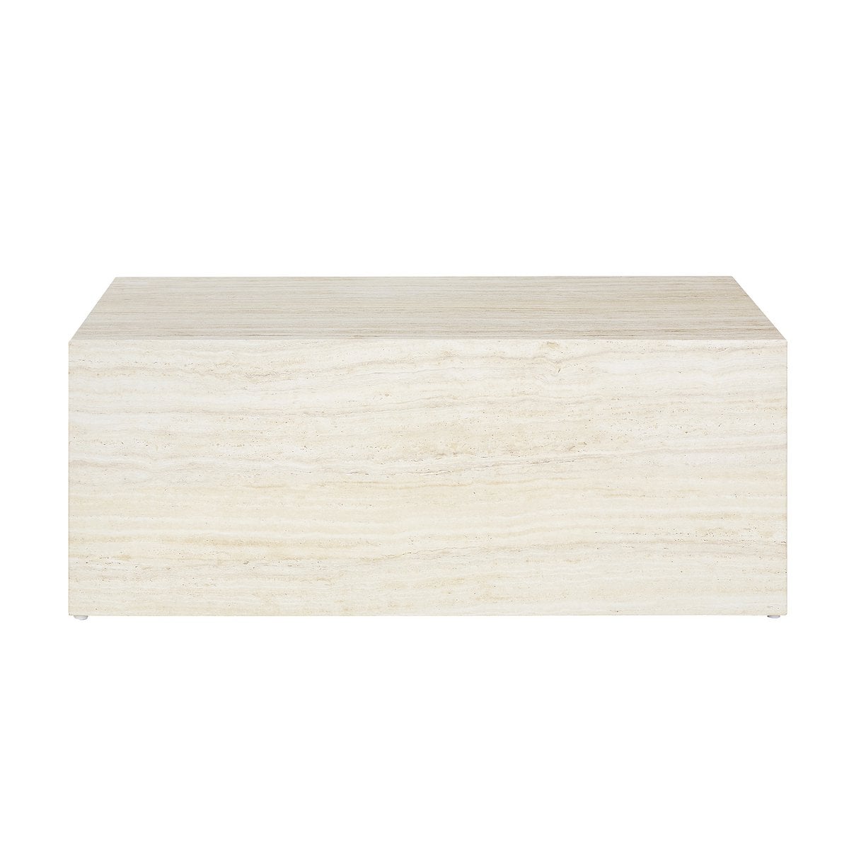 Couchtisch in Travertinoptik, 90 × 60 × 35 cm | VIA X SELECTION