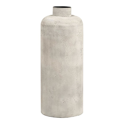 Hoher Blumentopf aus Metall, Antik-Beige, Ø 24 × 60,5 cm | VIA X SELECTION