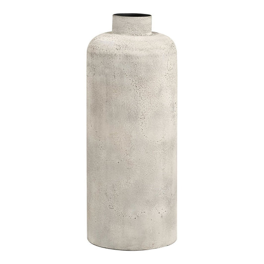 Hoher Blumentopf aus Metall, Antik-Beige, Ø 24 × 60,5 cm | VIA X SELECTION