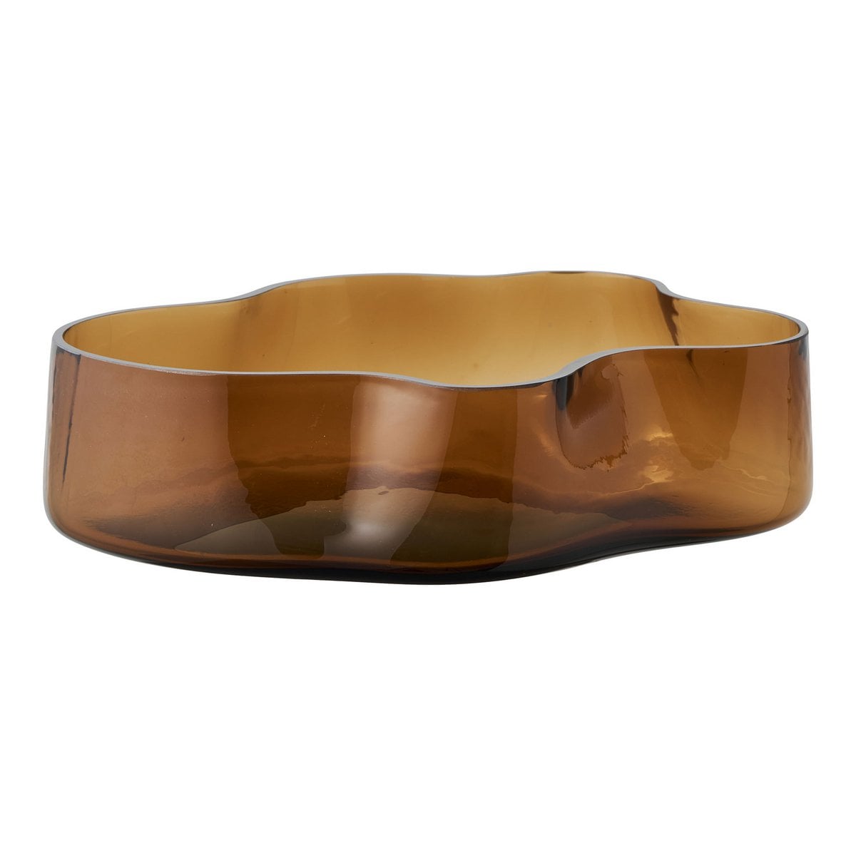 Dekotablett aus Rauchglas 29,5 × 24 cm | VIA X SELECTION
