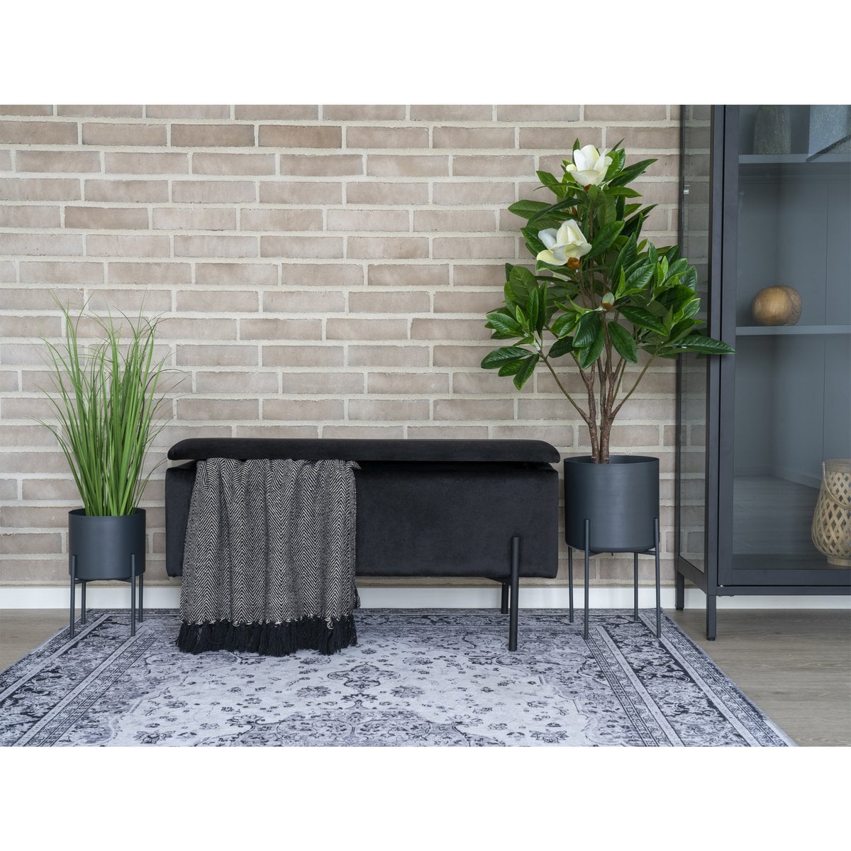 Teppich aus Chenille-Polyester schwarz-weiß, 160 × 230 cm | VIA X SELECTION