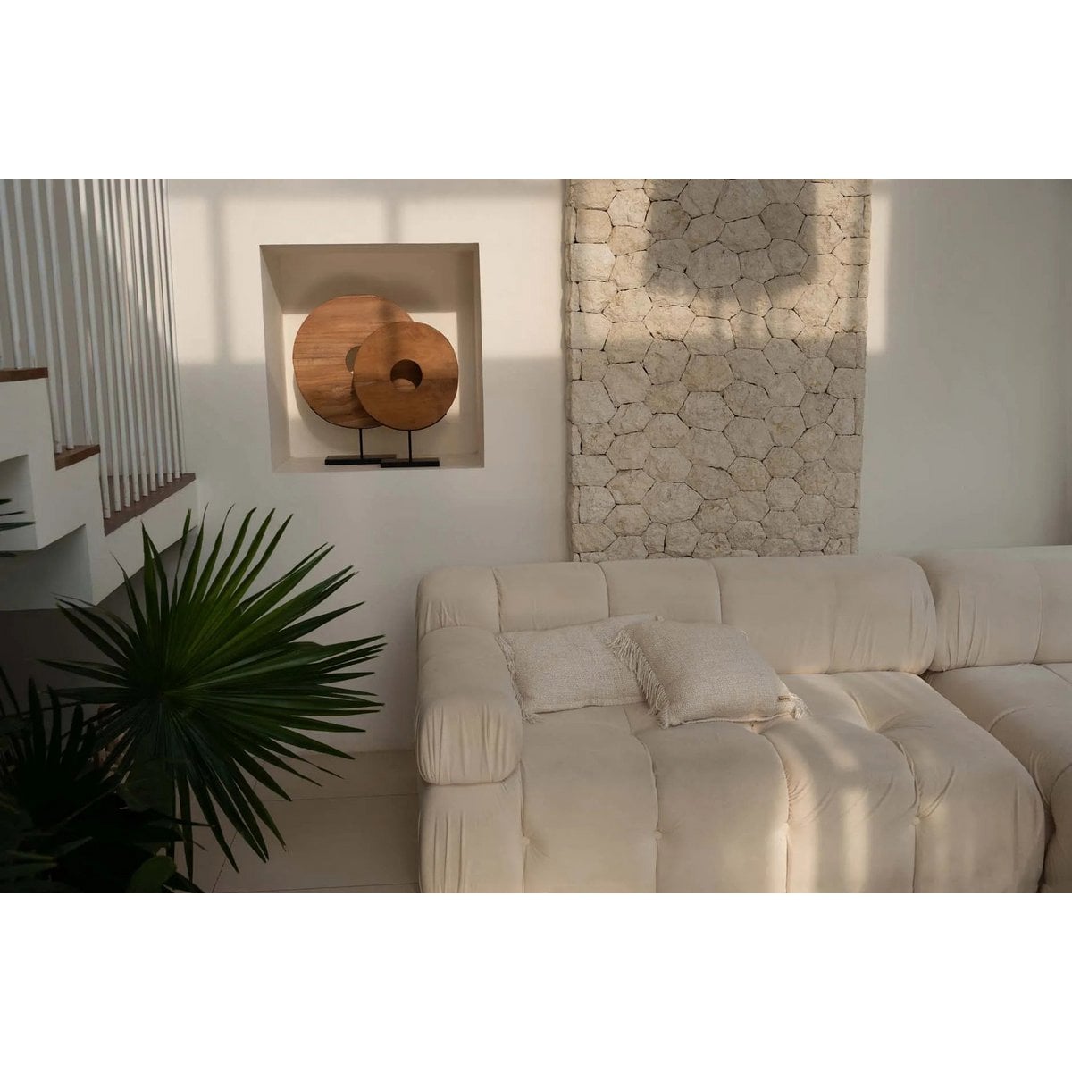 Kissenbezug aus Baumwolle in Creme, 30 × 50 cm | VIA X SELECTION