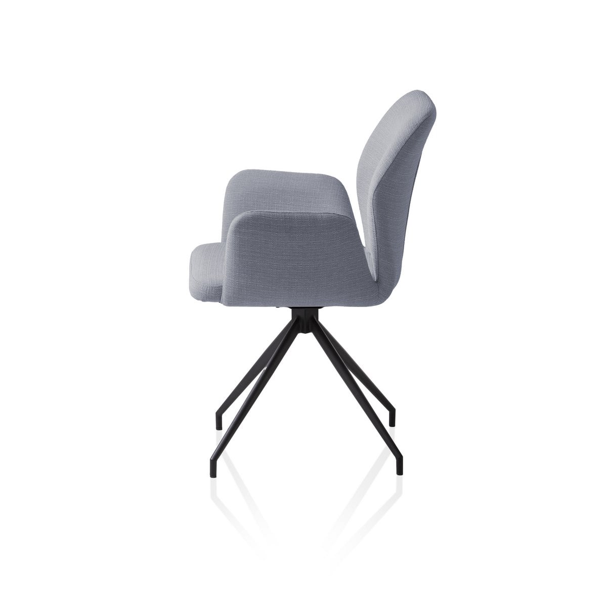 Drehsessel aus Strukturstoff dunkelgrau | VIA X SELECTION