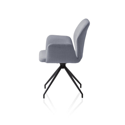 Drehsessel aus Strukturstoff dunkelgrau | VIA X SELECTION