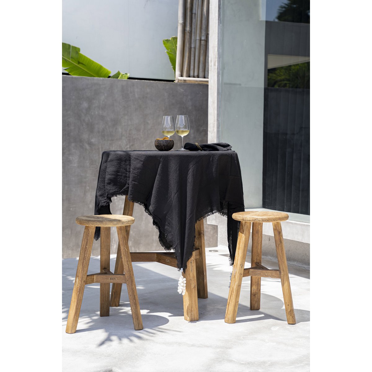 Outdoor-Barhocker aus recyceltem Teakholz | VIA X SELECTION