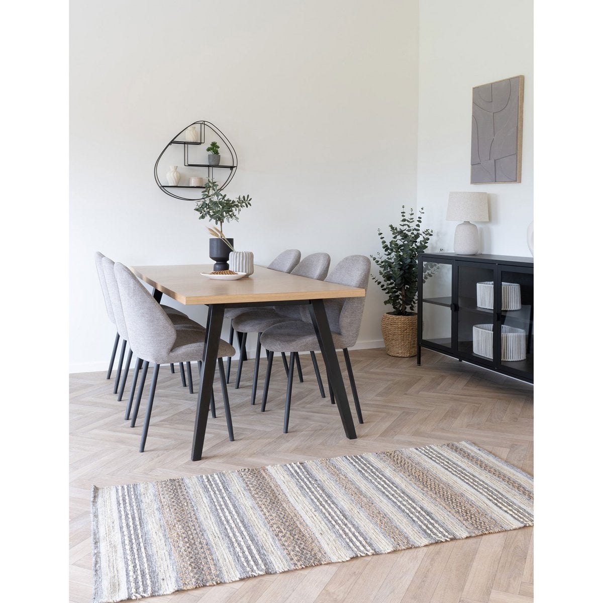 Läufer aus Jute und Wolle beige, 80 × 180 cm | VIA X SELECTION