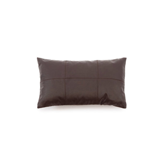 Kissenbezug aus Leder in Schokobraun, 30 × 50 cm | VIA X SELECTION