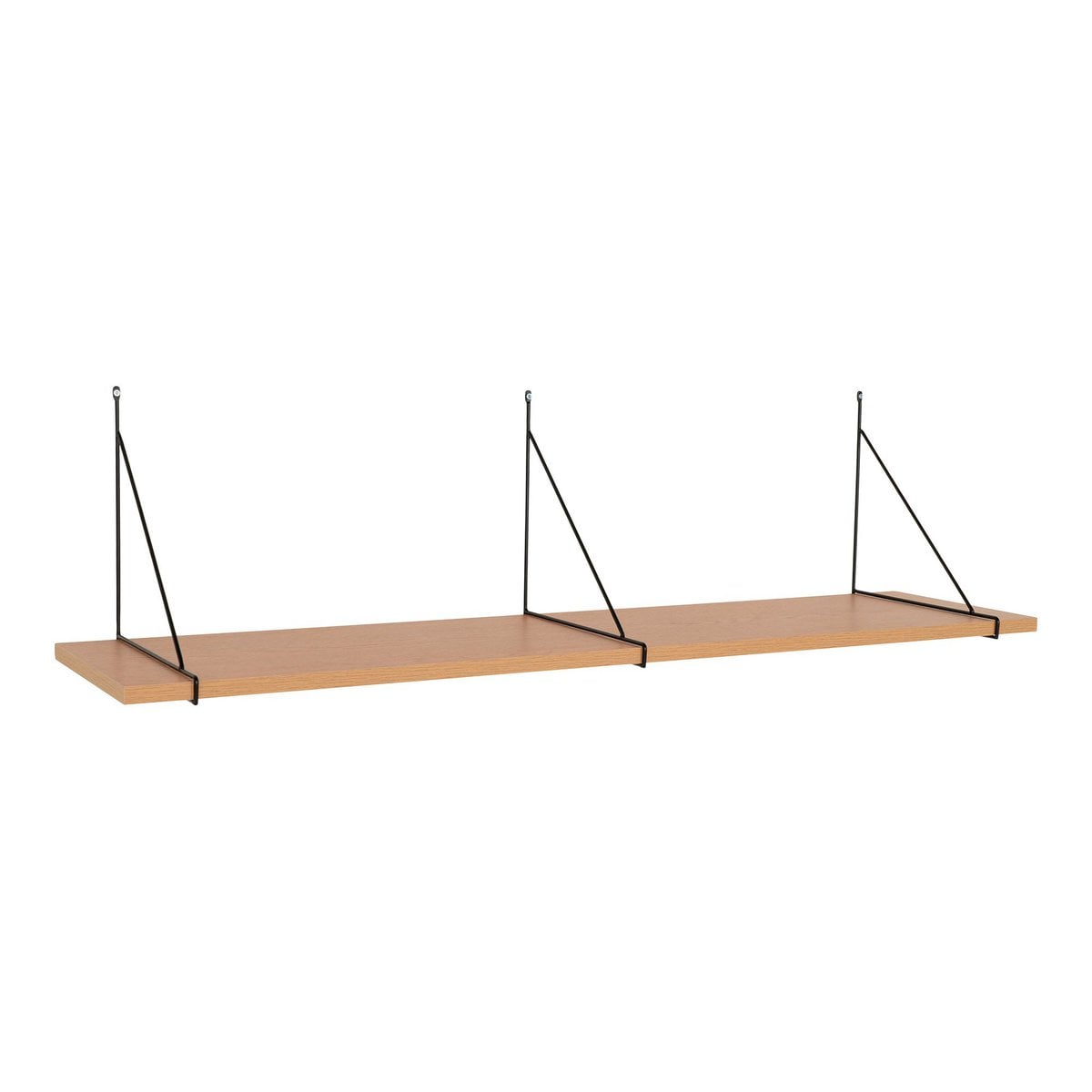 Wandregal mit Stahlrahmen schwarz, 120 × 29 cm | VIA X SELECTION