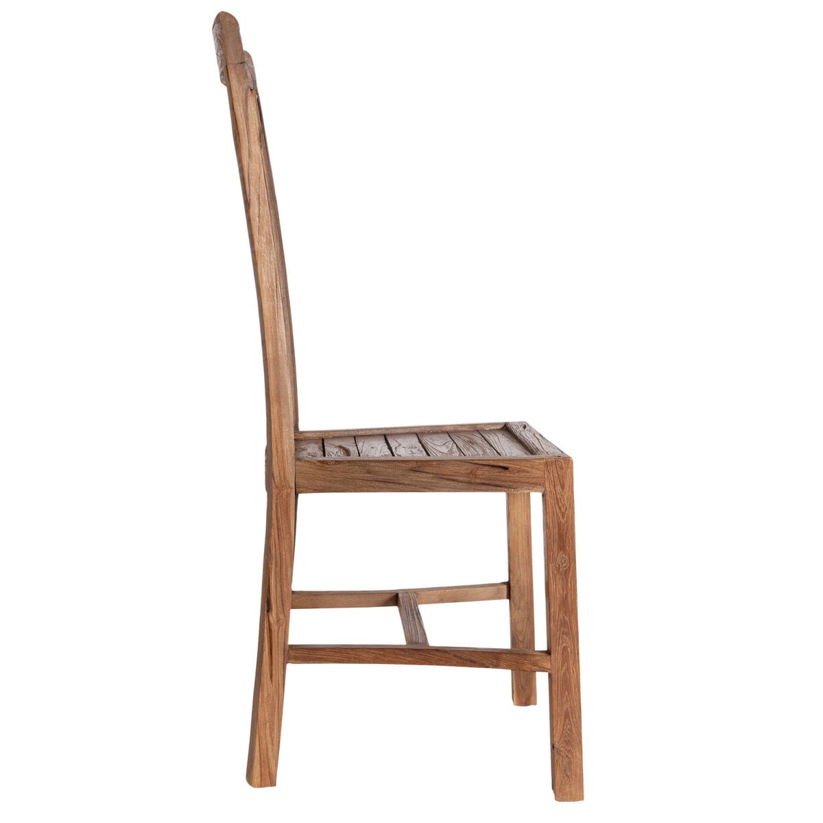 Esszimmerstuhl aus recyceltem Teakholz mit hoher Rückenlehne | VIA X SELECTION