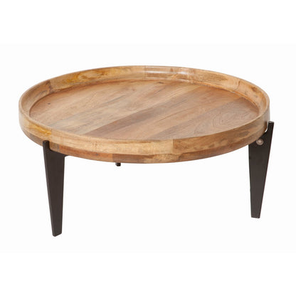 TOM TAILOR Home runder Couchtisch aus Mangoholz mit Tablettfunktion, Ø, 75 × 34 cm | VIA X SELECTION